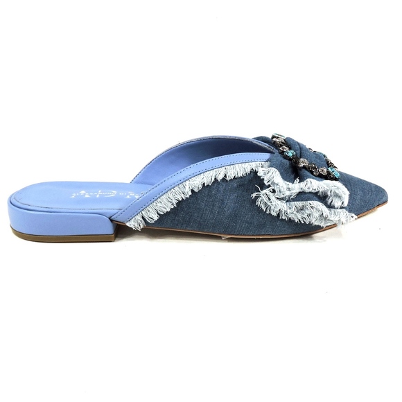 FABRIC LOW HEELS WOMEN'S MULES - Picture 4 of 8